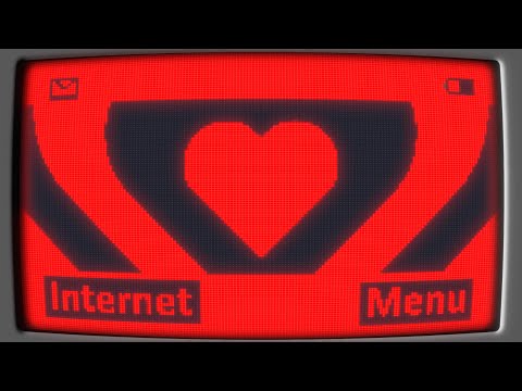 Black and Red Y2k Nokia Monochrome Heart Background || 1 Hour Looped HD