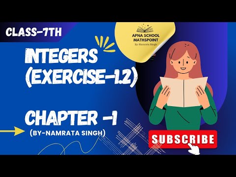 Integers (Exercise-1.2)|| Class-7th || Chapter-1