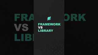 Framework vs Library #programming #web #webdevelopment #vscode #javascript #short