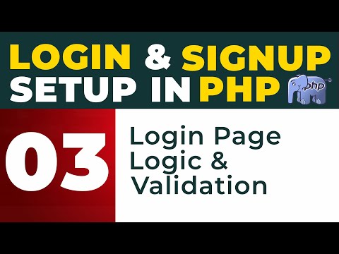 Login Page Logic & Validation | 🔐 Login & Signup System in PHP