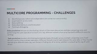 OS • Challenges in Multiprogramming • Data Parallelism & Task Parallelism