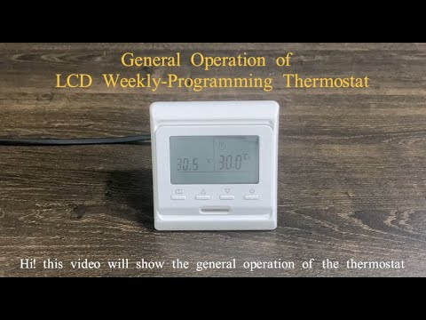 General Operation of LCD Weekly-Programming thermostat. -60