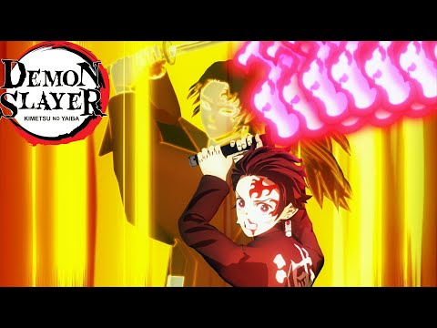 Tanjiro's Hinokami Kagura and Blood Sword Defeats Upper Moon 4 part 4 demon slayer