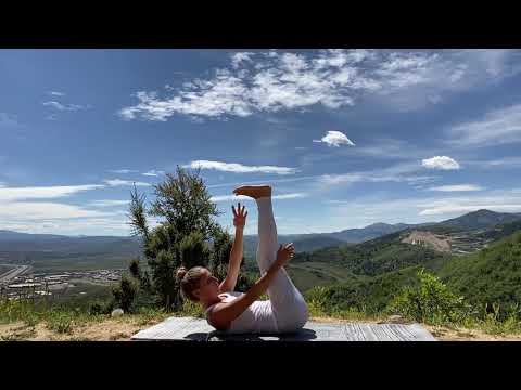 Quick core workout • under 10 minutes • incredible views and four legged friends