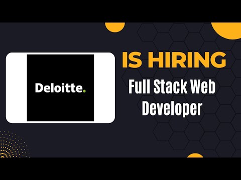 Deloitte Hiring Full Stack Web Developer #itjobs #jobs #it #fresherhiring #software