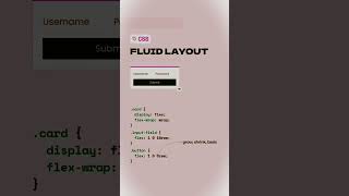 CSS Fluid Layout with Flex #html#css#js#fluid#layout#flex #shorts #shortsfeed #webdesign #responsive