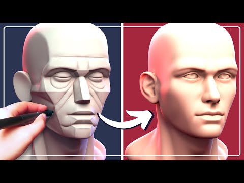 Sculpting a Male Head Tutorial | Blender 3D