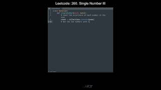 Leetcode 260. Single Number III in Python | Python Leetcode | Python Coding Tutorial | Python ASMR
