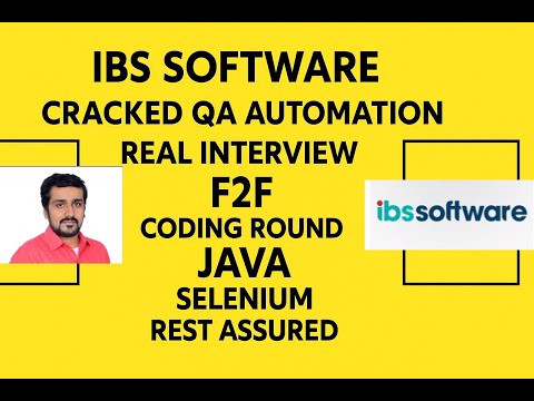 IBS software cracked qa automation interview java selenium rest assured