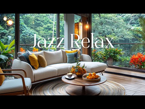 Peaceful Morning Coffee Jazz Piano 🎹 Birds Chirping & Garden Sounds for Study & Relaxation