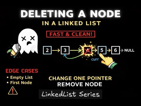 Delete a Node in a Linked List | All Cases Explained