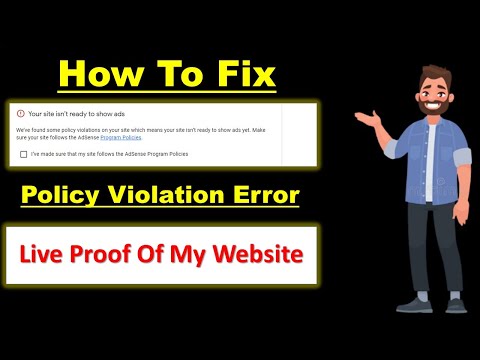 How To Fix Policy Violation Google AdSense Error | 100% Policy Violation Problem,Issue Solved