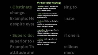 Words and their Meanings ✅ #english #learnenglish #vocabulary #spokenenglish