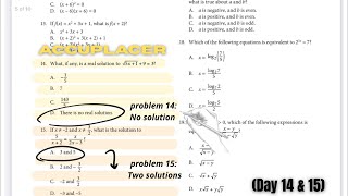 ACCUPLACER MATH TEST [Day 14 & Day 15] Anyone else studying with a cold? Lol