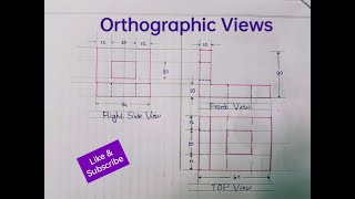 ORTHOGRAPHIC PROJECTION IN ENGINEERING DRAWING IN TELUGU ( P.NO: 3 )