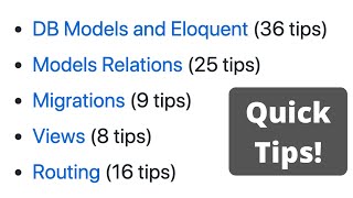 152 Laravel Tips About Everything
