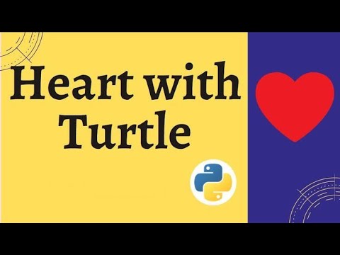 Python Code  to Create 'Heart♥️' | Heart with Turtle
