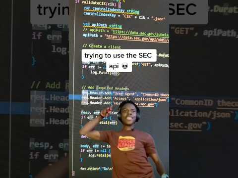 trying to use the SEC api for algo trading 💀 #algotrading #tradingbot #finance #stockmarket