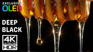 TRUE BLACK OLED HDR TEST 🍯 | Extreme 4K Ultra HD Honey Macro | Perfect Blacks Demo