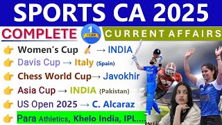 SPORTS CURRENT AFFAIRS 2025 | COMPLETE 2025 SPORTS CA | IMPORTANT SPORTS CURRENT AFFAIRS 2025 |