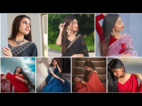 Top poses in Saree || Saree photography at home