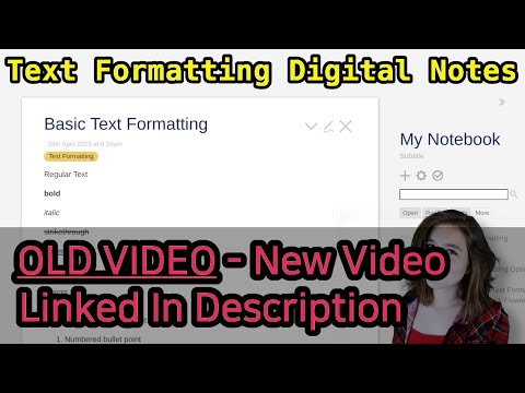 Tiddly Wiki 02 Basic Text Formatting - OLD VIDEO