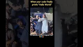 When your code finally prints "Hello World"... 😂🔥#shorts #funny @LearnComputerWithRCS