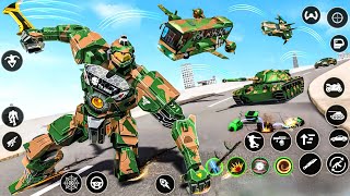 Military Robot Tank Car Jet Bus Transformation Game 2026 Big Army Tank NY - Android Gameplay