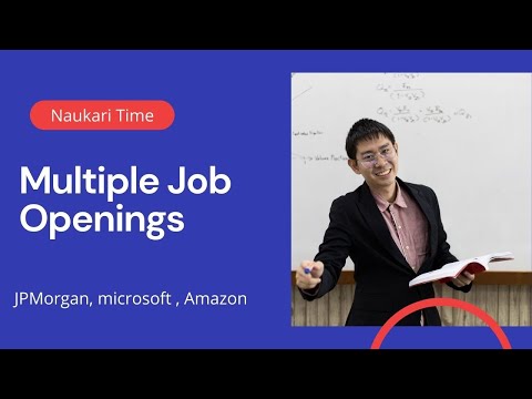 Latest Job Update || Freshers/experience Multiple Jobs Opening in JPMorgan || Microsoft || Amazon