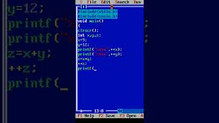 Addition of two number using prefix increment operator #shorts #short