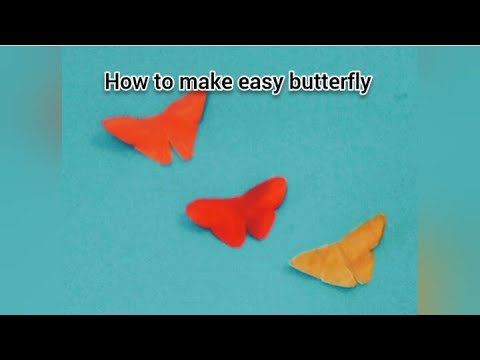 Beautiful Blue handmade Origami paper butterfly very quick and easy only in 2 mins!#beautifulcraft