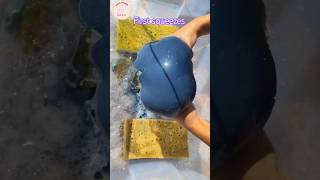 First squeezes🫧✨ Watery sponge squeezing 🫧🧽🧽 #shorts #asmrsponge #spongesqueezing #sponge