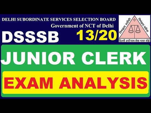 Dsssb jr clerk 13/20  9 Nov 2021 share  question jo maine exam m kiye the