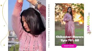 Authentic handcrafted chikankari suits for perfect festive look. Shop now at jhakhas.com.