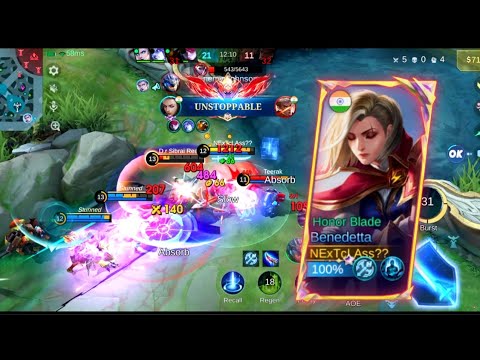 Benedetta agressived gameplay Mobile legends