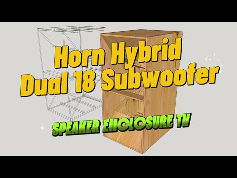 Horn Hybrid Dual 18 Subwoofer Enclosure | 3D Modeling in SketchUp #speakerenclosuretv