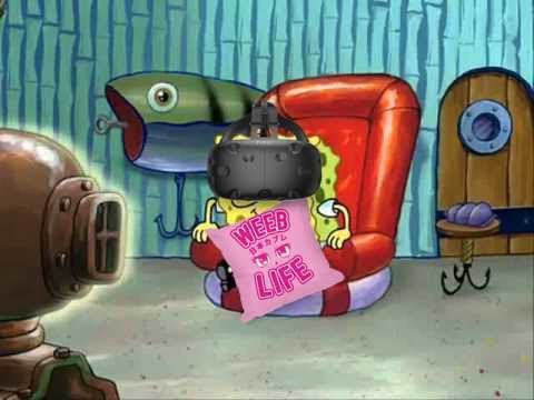 Spongebob Watches VR Chat anime dance.