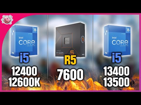 Ryzen5 7600 vs i5-13500 vs i5-13400 vs i5-12600K vs i5-12400 | Real Gaming Benchmark | 1080p