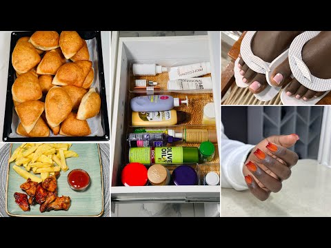 Weekly Vlog | Family Dinner|Fried Wings|Mahamri & More|Dressing Table Reorganizing|Salon|Nails
