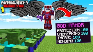 I Crafted GOD ARMOR in Minecraft Hardcore