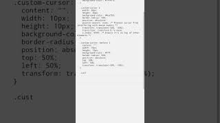 make a custom cursor in HTML.  #html #css #coding #tutorial #smartphone #webdesign