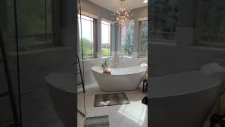Luxury Bathroom remodel! Large master bathroom with free standing tub and 9 peace shower spa.