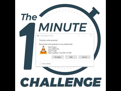 Remove the write-protection or use another disk-fixed