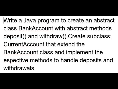 Abstract Classes and Inheritance in Java: Bank Account Example || Polymorphism
