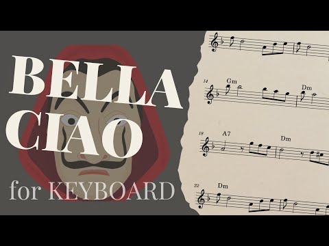 BELLA CIAO KEYBOARD COVER / TUTORIAL - MONEY HEIST - FREE SHEET MUSIC WITH CHORDS - YAMAHA PSR-S770