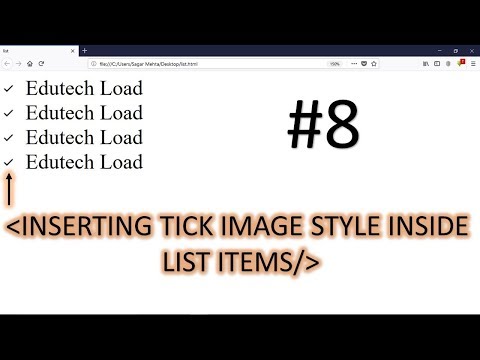 All About Styling List Items,Inserting Image In List Style[Hindi]