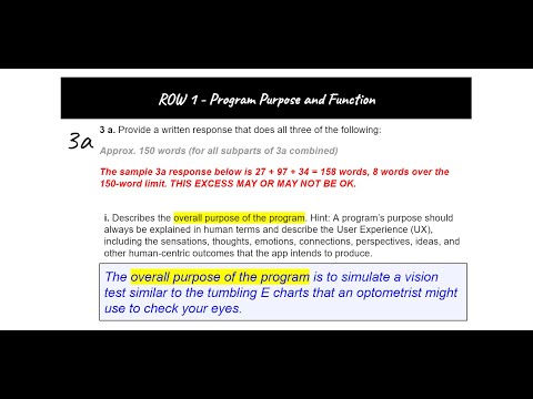 Sample AP Computer Science Principles Create Task Written Responses: Vision Tester App (2021)