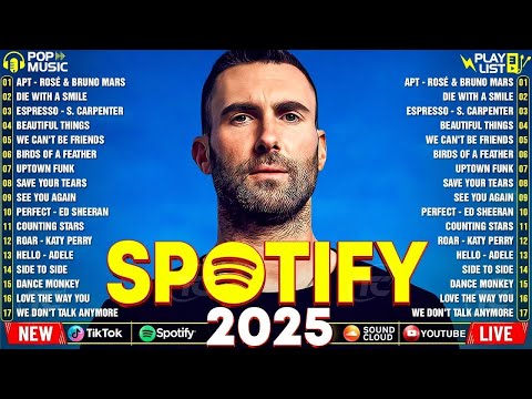 Pop Song 2025 - Adele, Bruno Mars, Dua Lipa, Ed Sheeran, Selena Gomez, Maroon 5, Taylor Swift