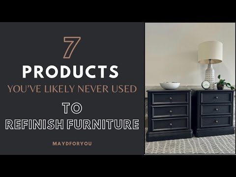 7 Products You’ve Likely Never Used to Refinish Furniture (Textured Black Nightstands)