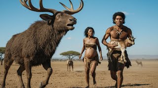 Life 4.1 Million Years Ago: Homo habilis VS Giant Python & Ancient Croc Hybrid